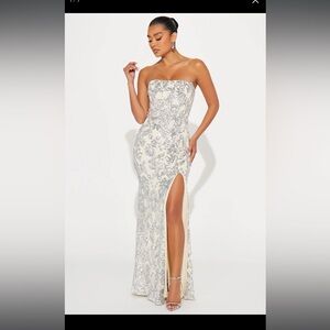 aria sequin long dress NWT small